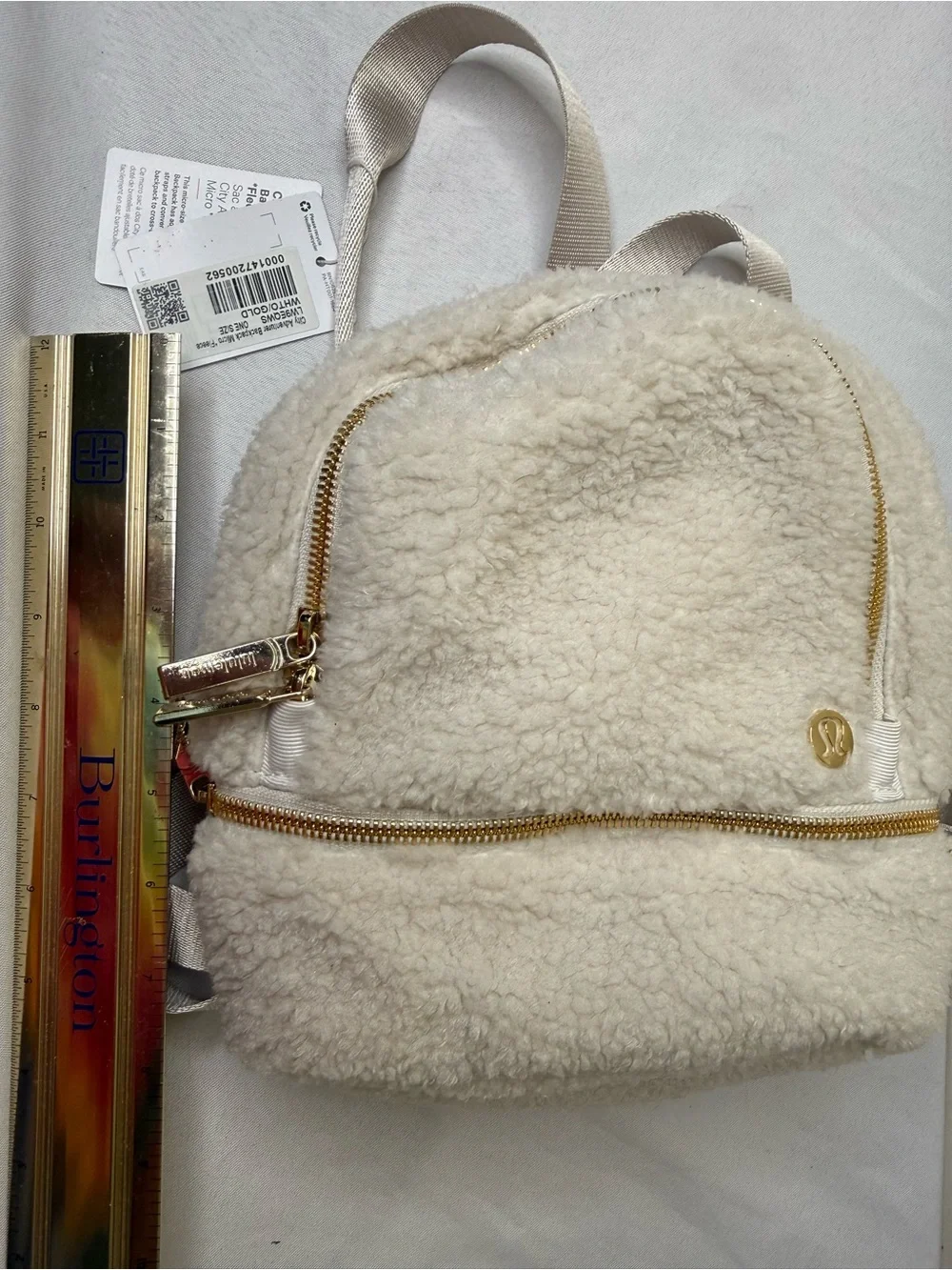 White Lululemon Fleece Backpack New with Tags